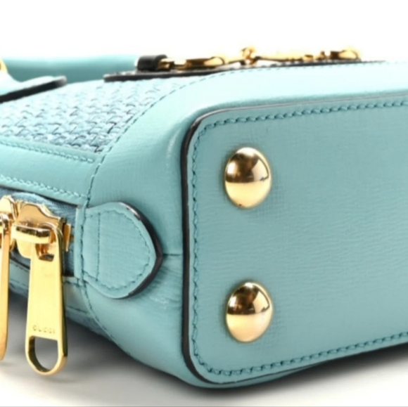 Gucci MINI HORSEBIT 1955 HANDBAG IN BLEU - Picture 8 of 17